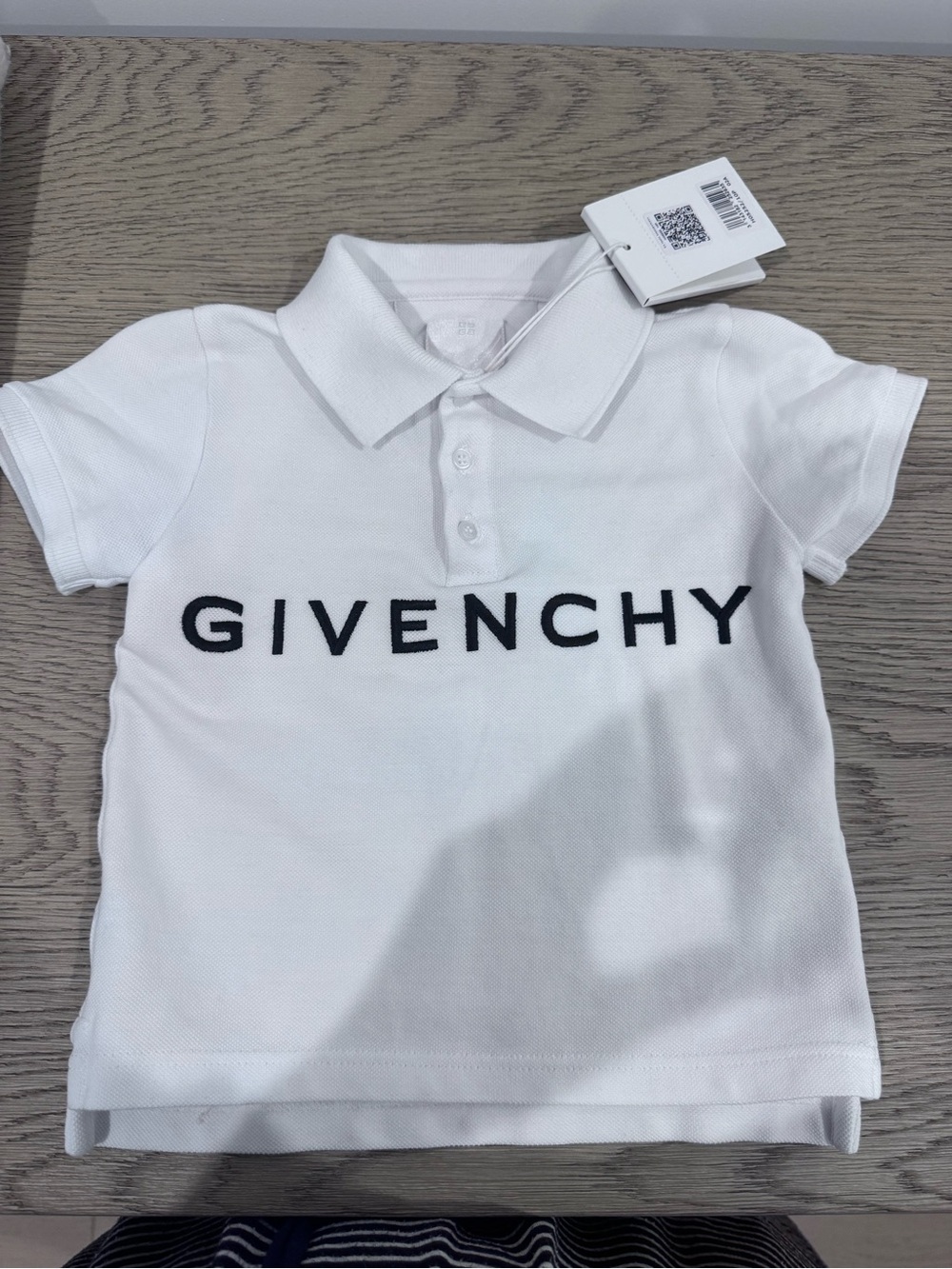 Givenchy Kids White Polo with Black Logo